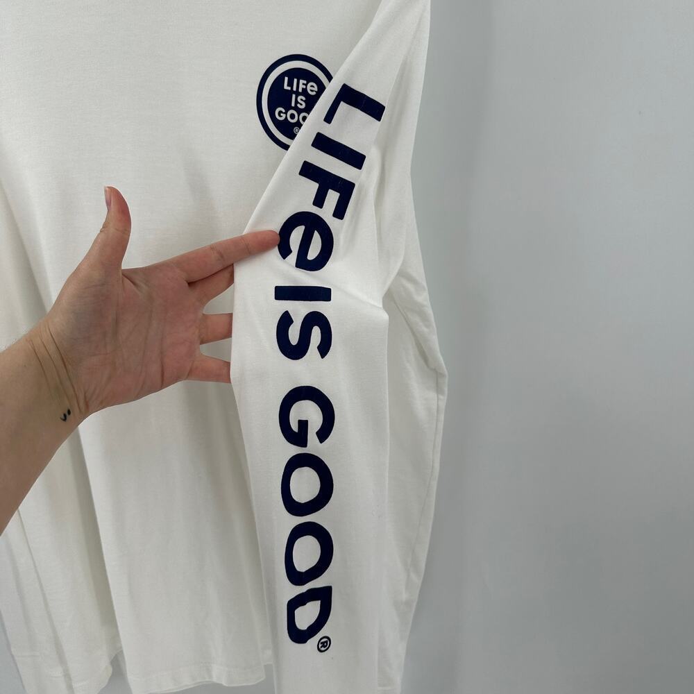 Life Is Good White Long Sleeve Tee - Picture 6 of 13